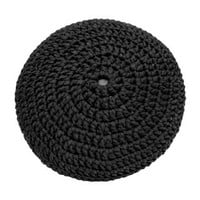 thumb-Pouf filling ø 50 cm Black-2