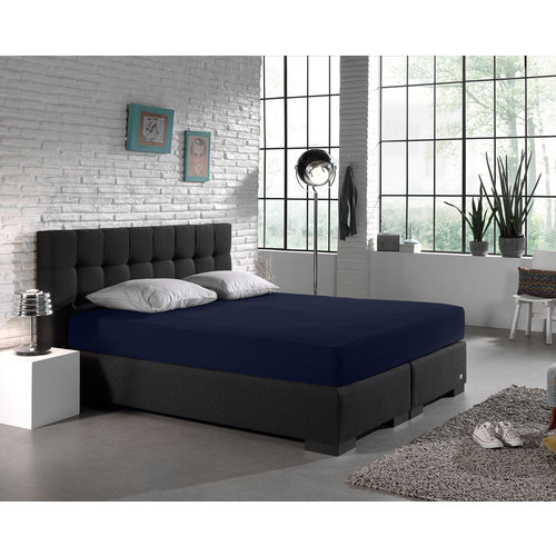 DreamHouse Hoeslaken Jersey Blauw Indigo DreamHouse Hoeslaken Jersey Blauw Indigo
