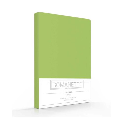 Romanette Kussenslopen Appel Groen Katoen - 2 stuks Romanette Kussenslopen Appel Groen Katoen - 2 stuks