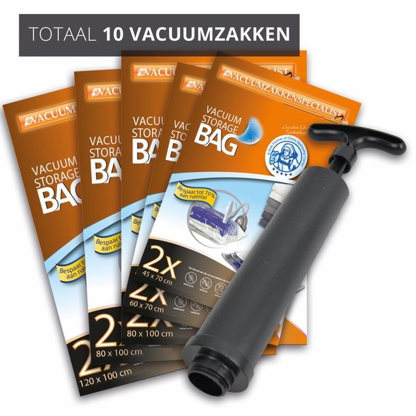 Pro Pakket Vacuumzakken Home [Set 10 Vacuumzakken + Pomp]