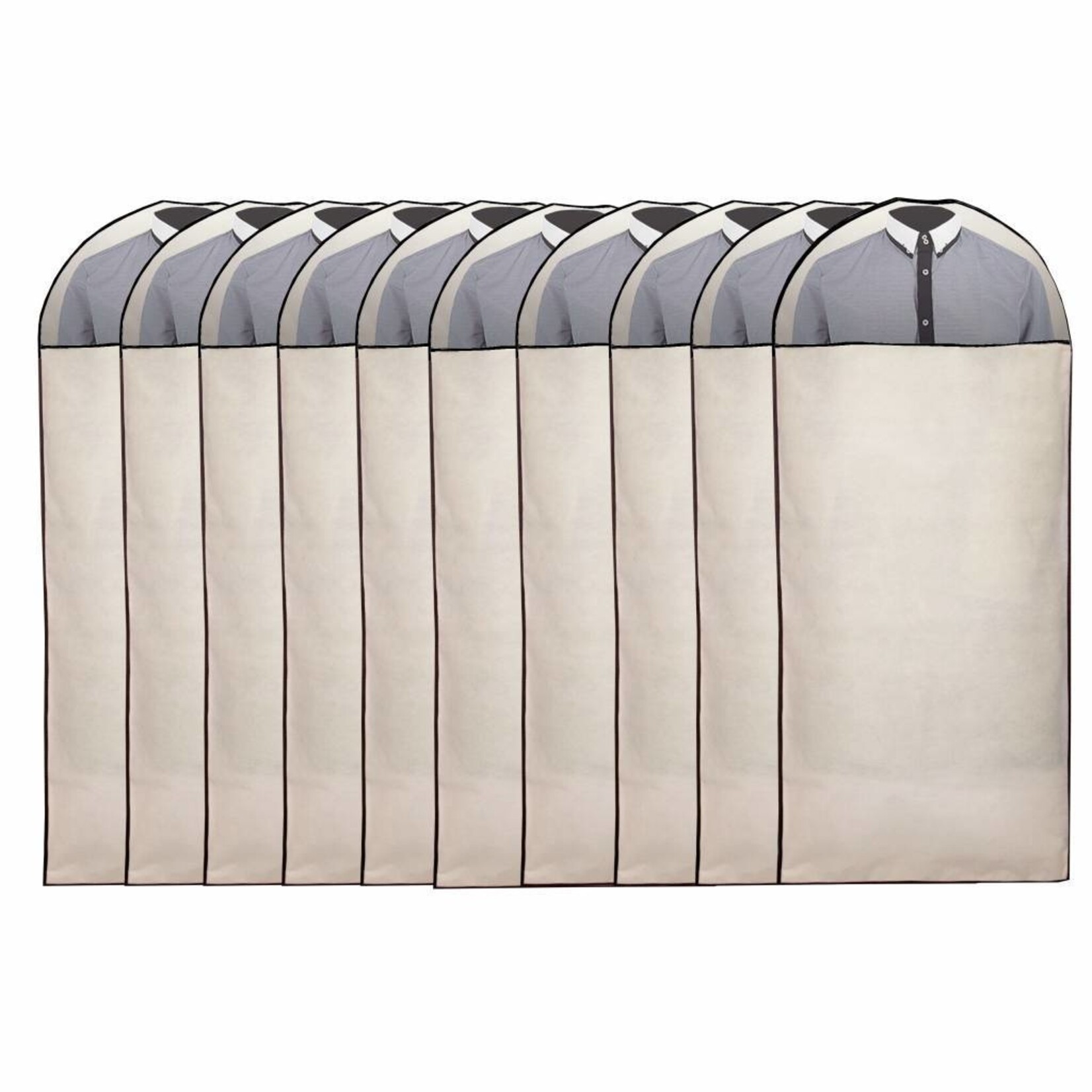 Pro Stevige Kledinghoes Met Venster Wit [135X60 cm]