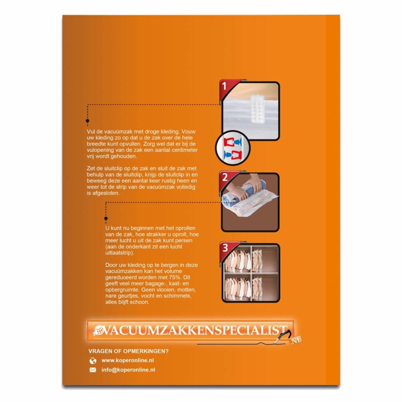 Pro Pakket Roll-Up Vacuumzakken | Set 10 Zakken