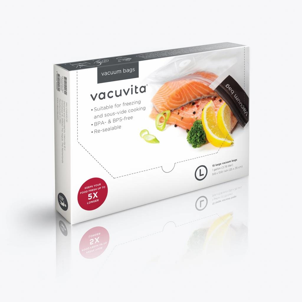 Vacuvita Voedsel 35x25cm Large [15 stuks] €17,95 - VacuumzakOnline.nl | Vacuumzakken koop je