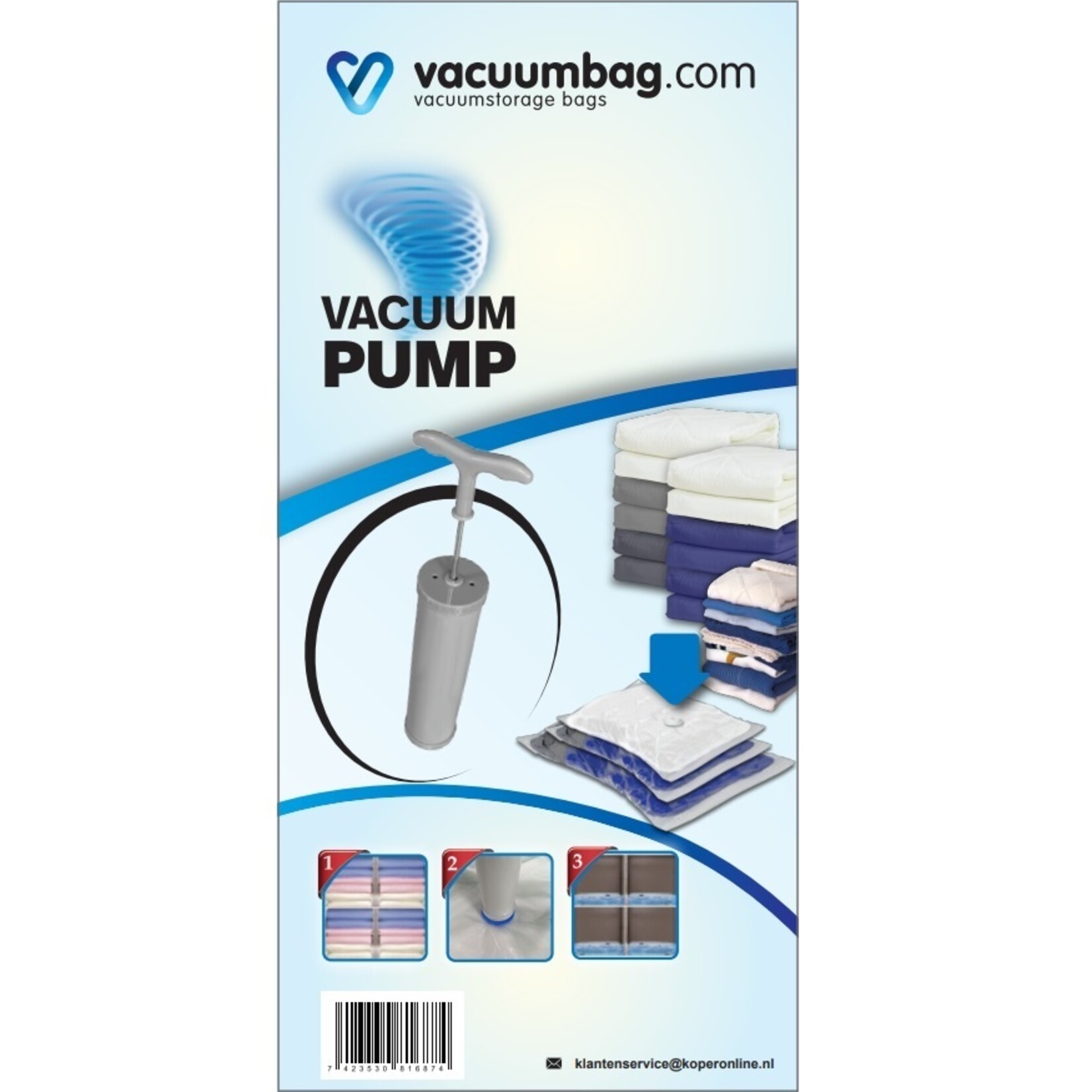 Vacuumbag.com Vacuum handpomp voor vacuumzakken [Alleen Geschikt Voor Vacuumbag.com Zakken]