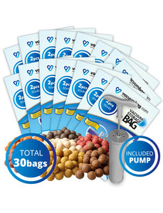 Vacuumbag.com XL Pakket Vacuumzakken voor Karper Boilies [Set 30 Zakken+Pomp]