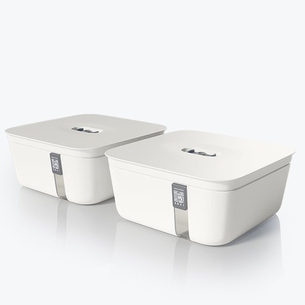 Vacuvita Vacuum Container Medium Wit [set 2 stuks]