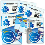 Vacuumbag.com Vacuumzakken Pakket Motorrijder [Set 10 zakken+pomp]