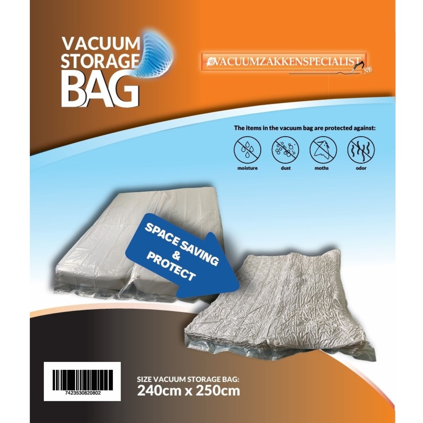 Pro Vacuumzak 240X250 cm voor Tweepersoons Matras [Per Stuk]