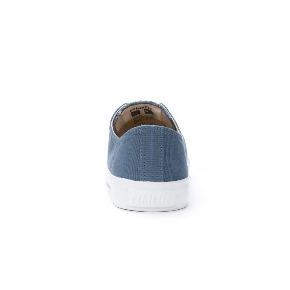 Ethletic Fair Trainer White Cap Lo Cut Workers Blue | Just White