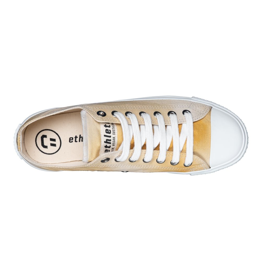 Ethletic Fair Trainer White Cap Lo Cut Golden Shine | Just White