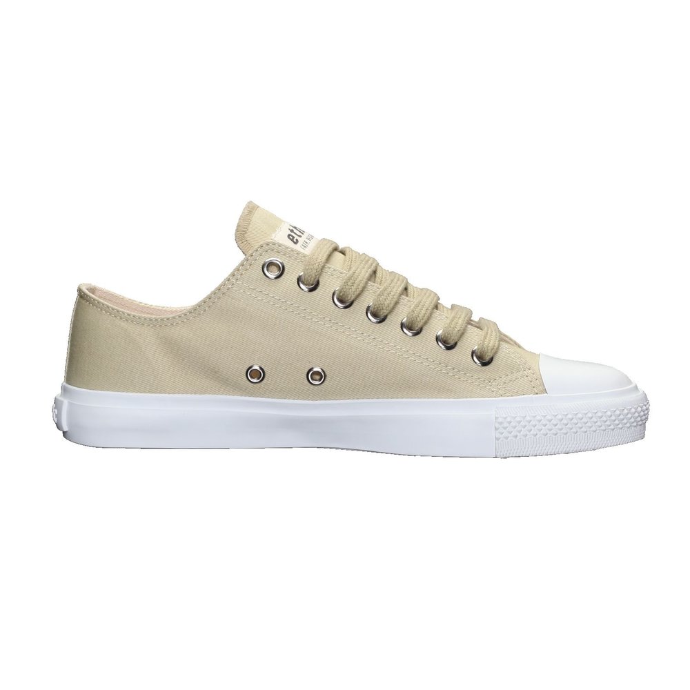 Ethletic Fair Trainer White Cap Lo Cut Sage Velvet | Just White