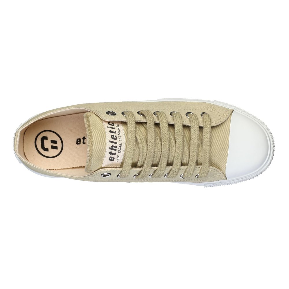 Ethletic Fair Trainer White Cap Lo Cut Sage Velvet | Just White