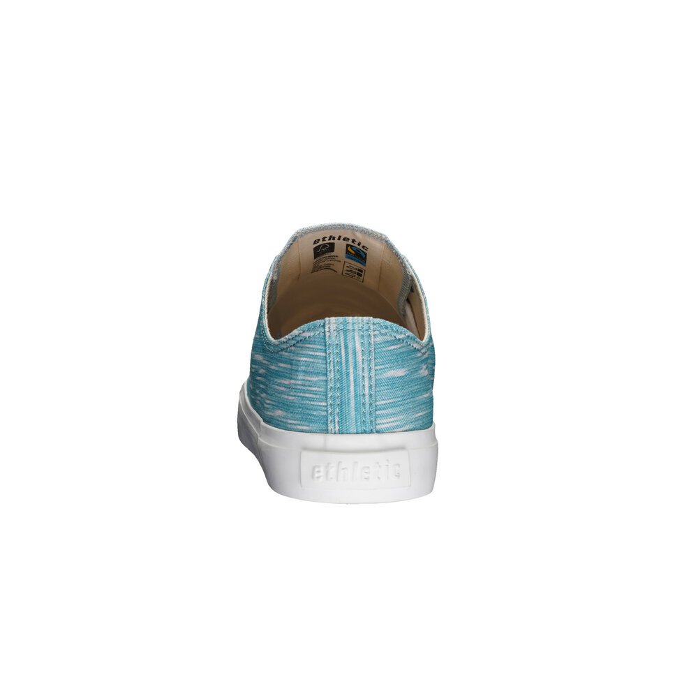 Ethletic Fair Trainer White Cap Lo Cut Aqua Melange | Just White