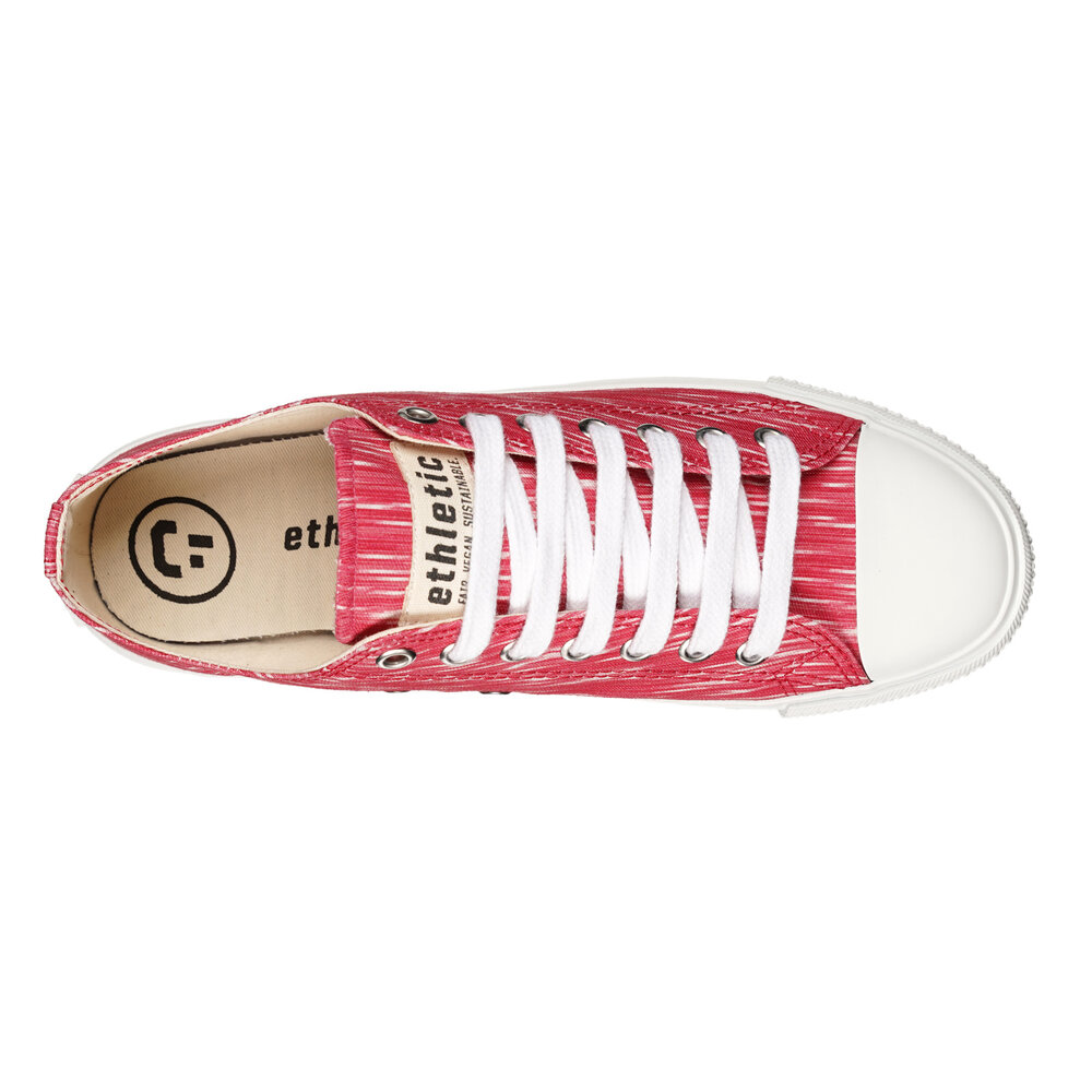 Ethletic Fair Trainer White Cap Lo Cut Red Melange | Just White