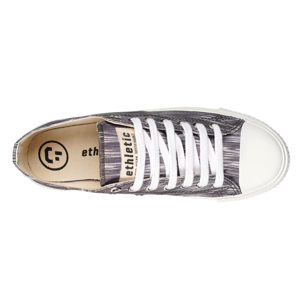 Ethletic Fair Trainer White Cap Lo Cut Indigo Melange | Just White