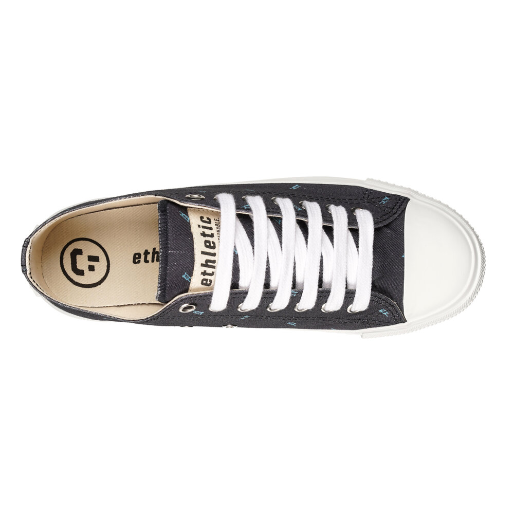 Ethletic Fair Trainer White Cap Lo Cut Snow Leopard Blue | Just White