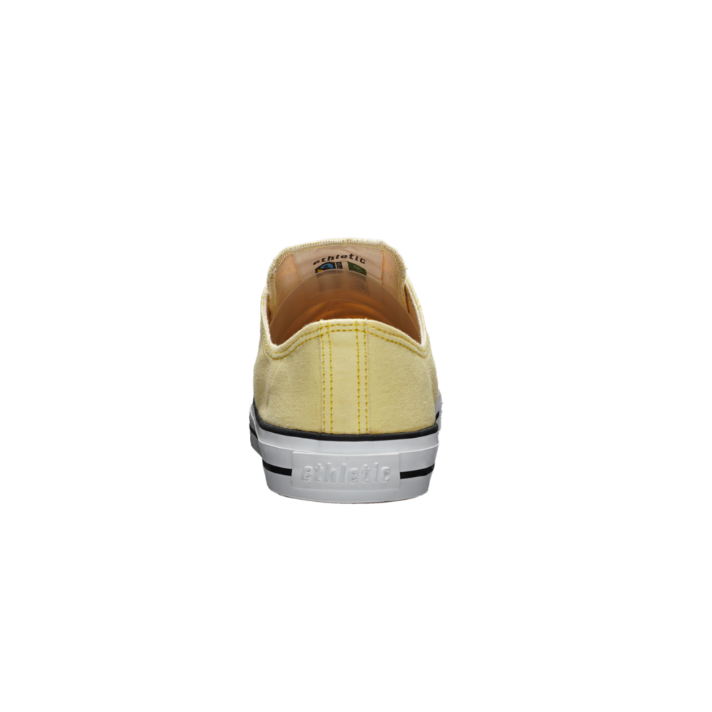 Ethletic Fair Trainer White Cap Lo Cut Watersign Yellow | Just White