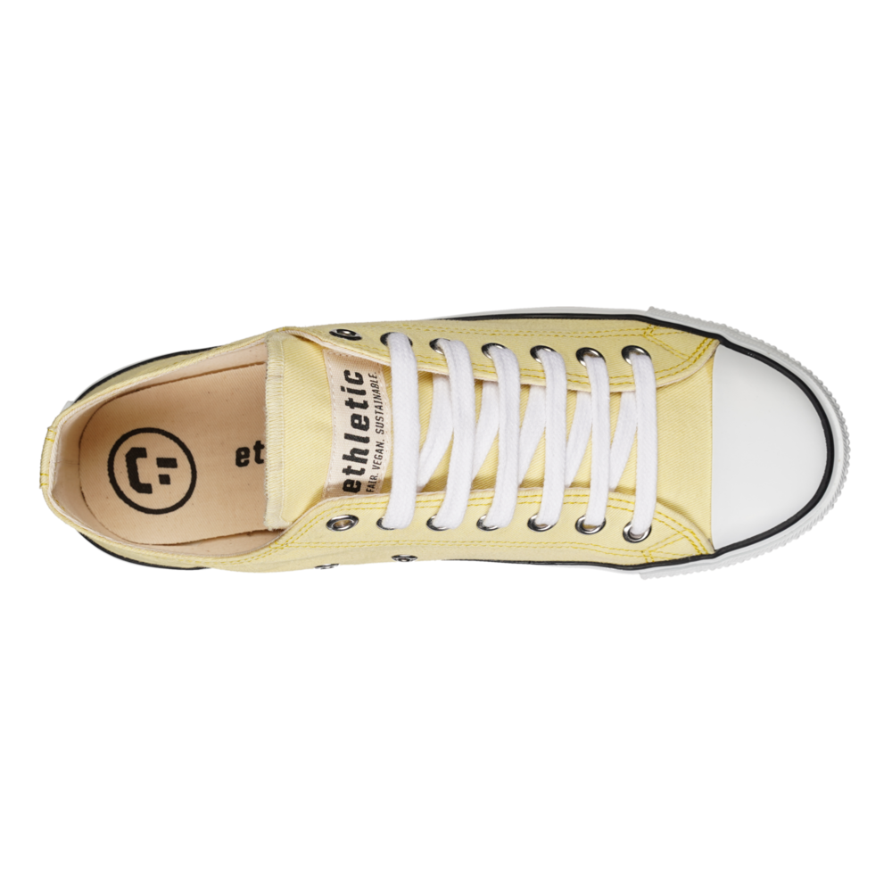 Ethletic Fair Trainer White Cap Lo Cut Watersign Yellow | Just White