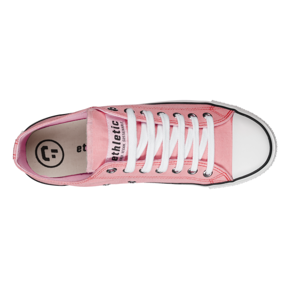 Ethletic Fair Trainer White Cap Lo Cut Strawberry Pink P | Just White