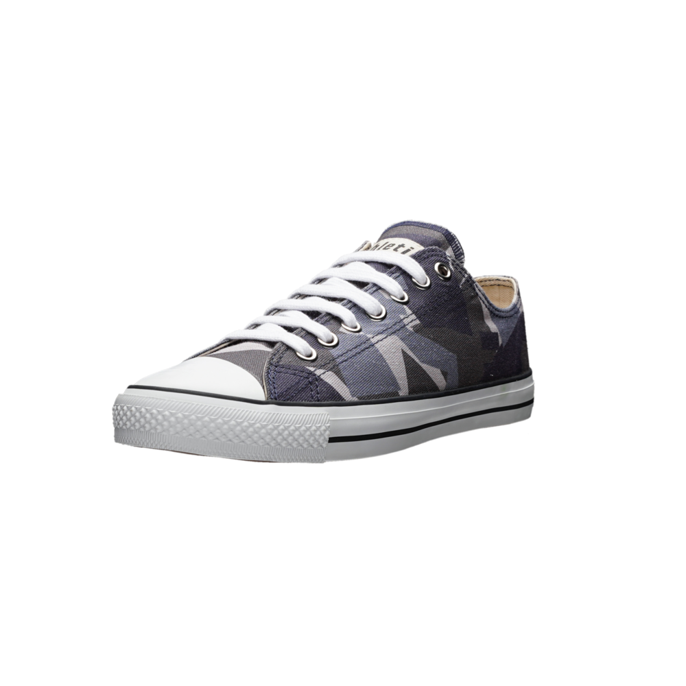 Ethletic Fair Trainer White Cap Lo Cut Camou Blue | Just White