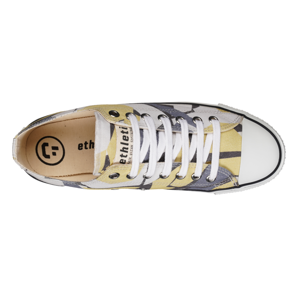 Ethletic Fair Trainer White Cap Lo Cut Camou Yellow | Just White