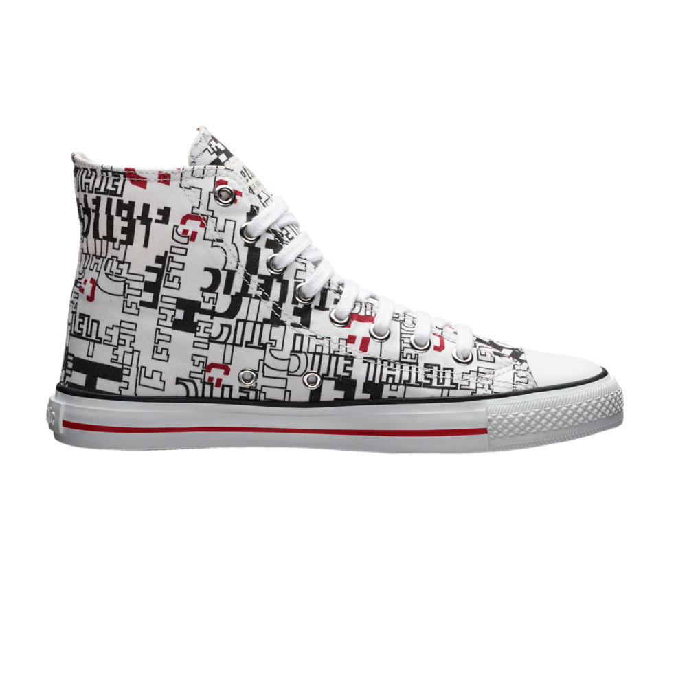 Ethletic Fair Trainer White Cap Hi Cut Letters White | Just White