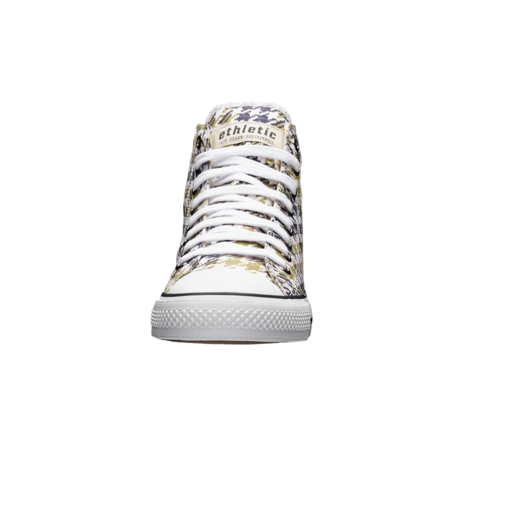 Ethletic Fair Trainer White Cap Hi Cut TweedGreen | Just White