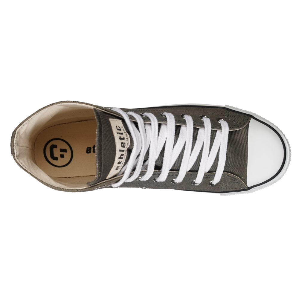 Ethletic Fair Trainer White Cap Hi Cut Donkey Grey | Just White