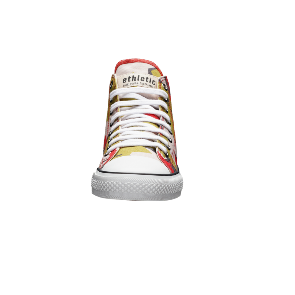 Ethletic Fair Trainer White Cap Hi Cut Camou Red | Just White