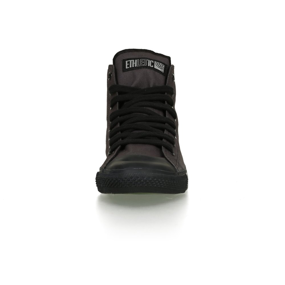 Ethletic Fair Trainer Black Cap Hi Cut Classic Pewter Grey | Jet Black