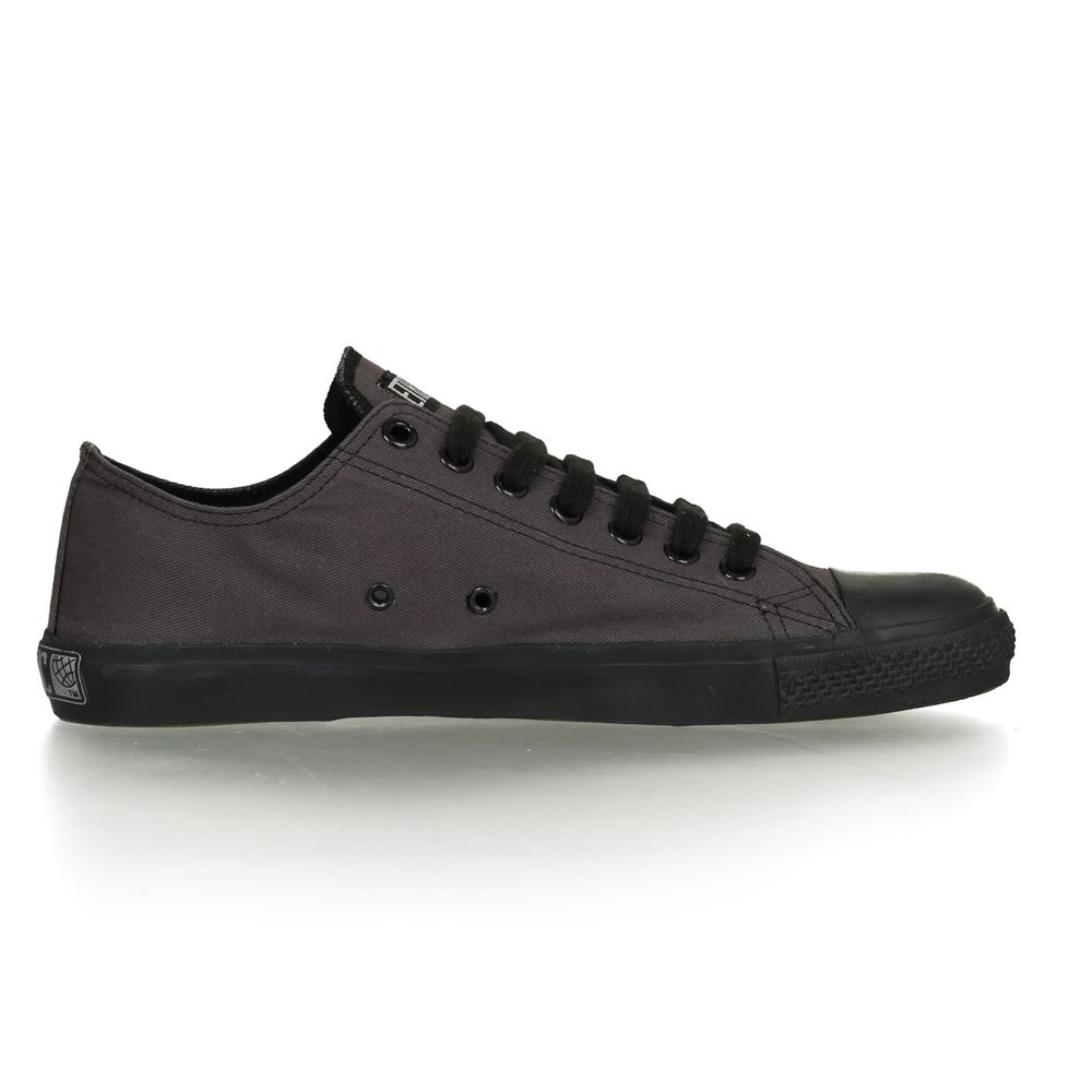 Ethletic Fair Trainer Black Cap Lo Cut Classic Pewter Grey | Jet Black