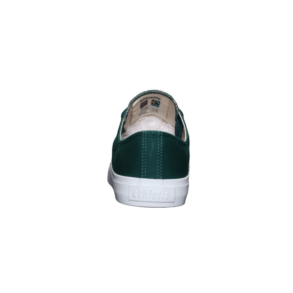 Ethletic Fair Trainer White Cap Lo Cut Emerald Velvet | Just White