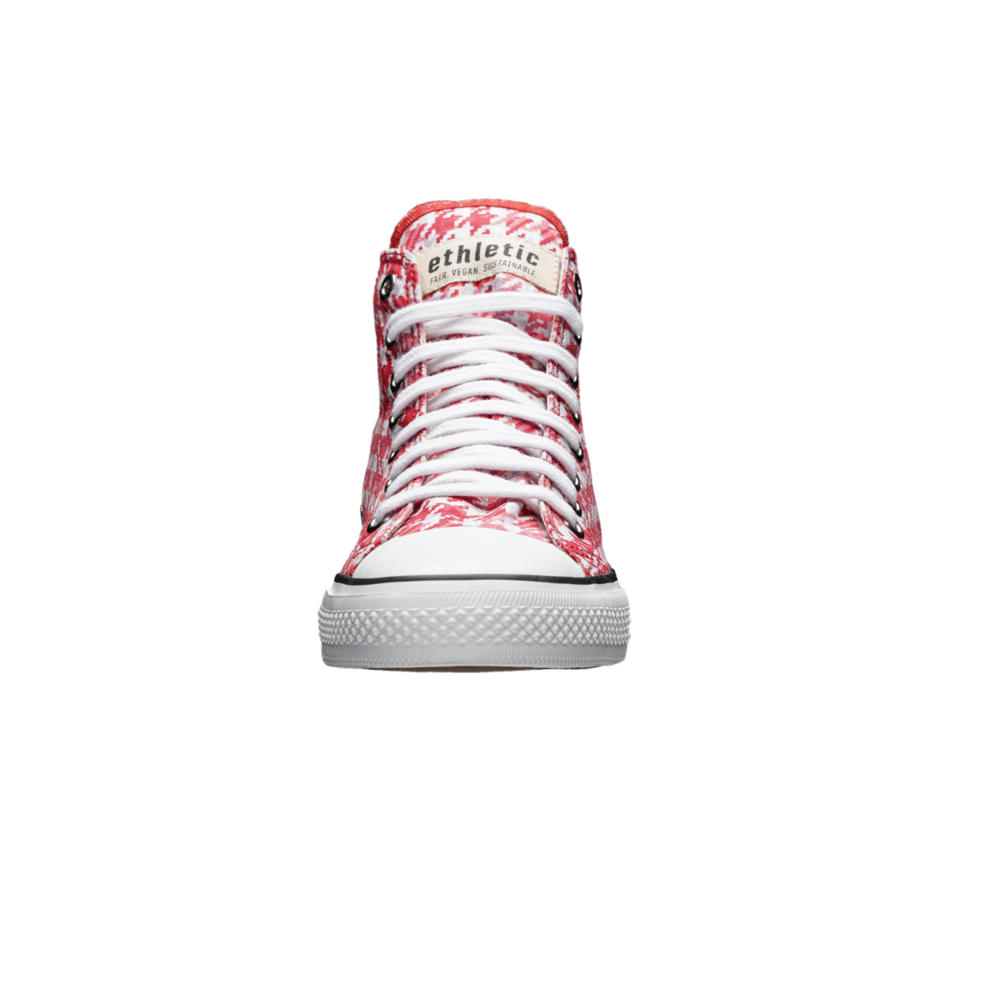 Ethletic Fair Trainer White Cap Hi Cut Tweed Pink | Just White