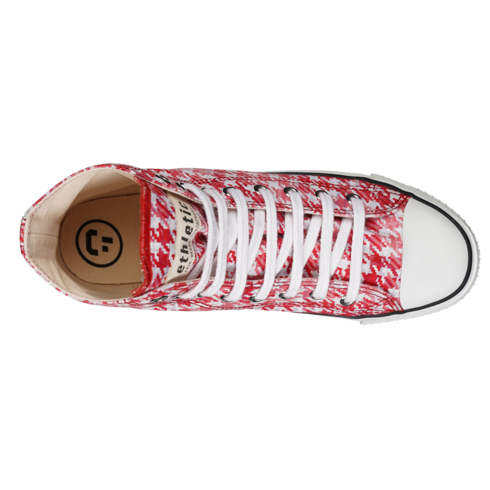 Ethletic Fair Trainer White Cap Hi Cut Tweed Pink | Just White