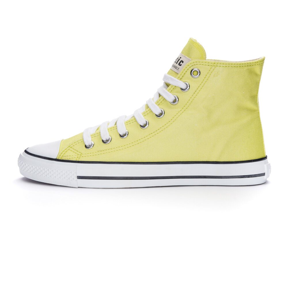 Ethletic Fair Trainer White Cap Hi Cut Lime Yellow P | Just White
