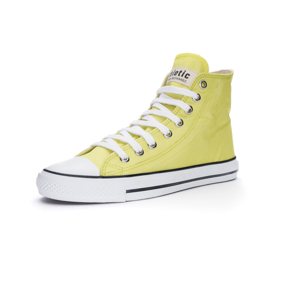Ethletic Fair Trainer White Cap Hi Cut Lime Yellow P | Just White
