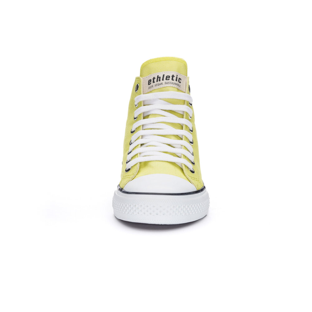 Ethletic Fair Trainer White Cap Hi Cut Lime Yellow P | Just White