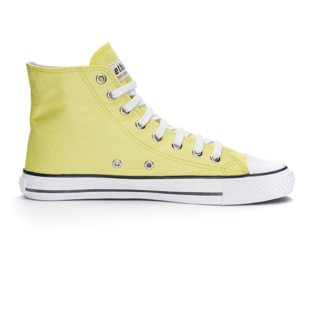 Ethletic Fair Trainer White Cap Hi Cut Lime Yellow P | Just White