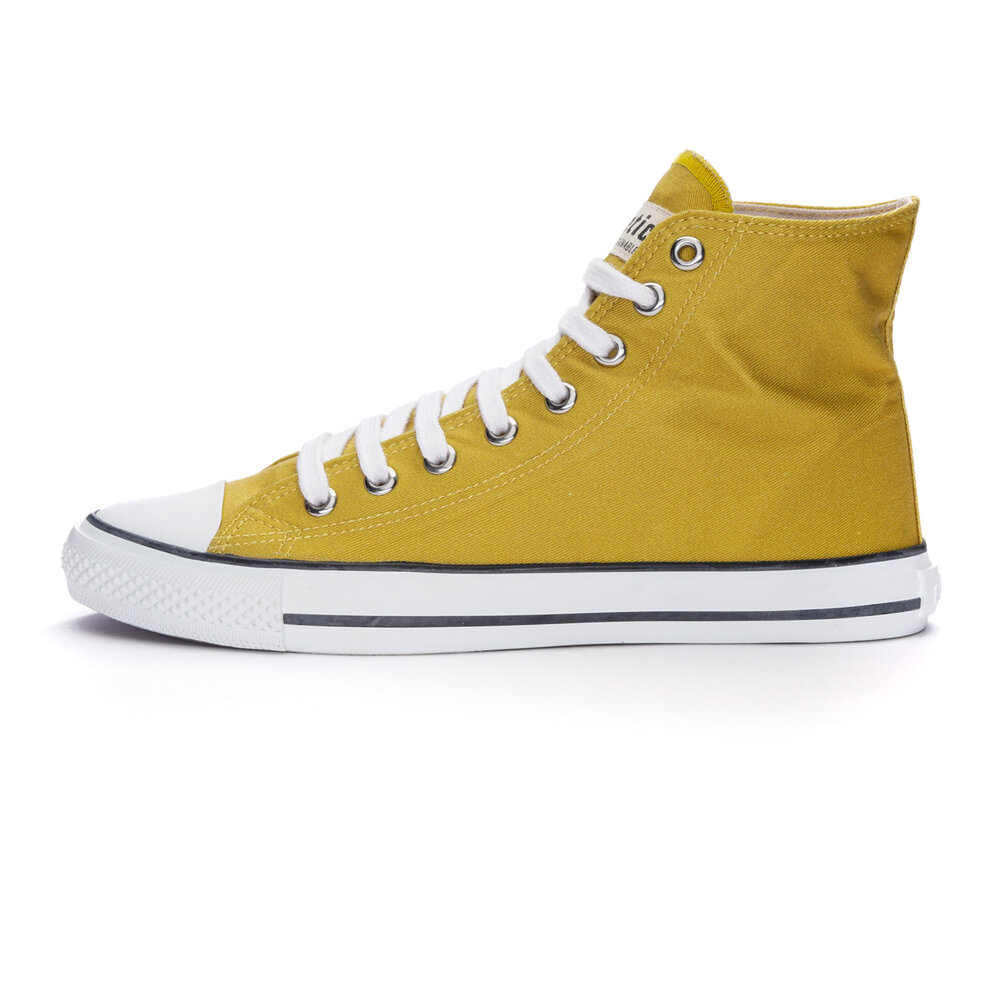 Ethletic Fair Trainer White Cap Hi Cut Mustard Yellow P | Just White