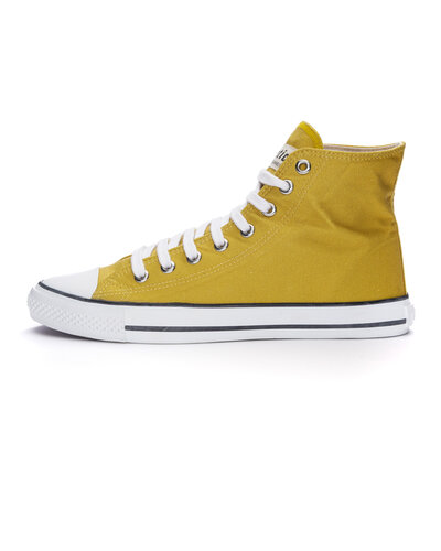 Ethletic Fair Trainer White Cap Hi Cut Mustard Yellow P | Just White