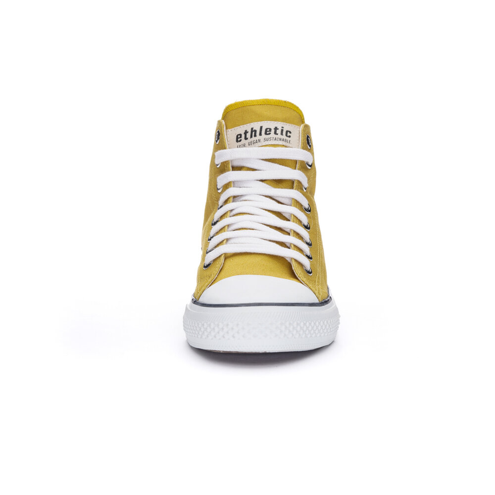 Ethletic Fair Trainer White Cap Hi Cut Mustard Yellow P | Just White