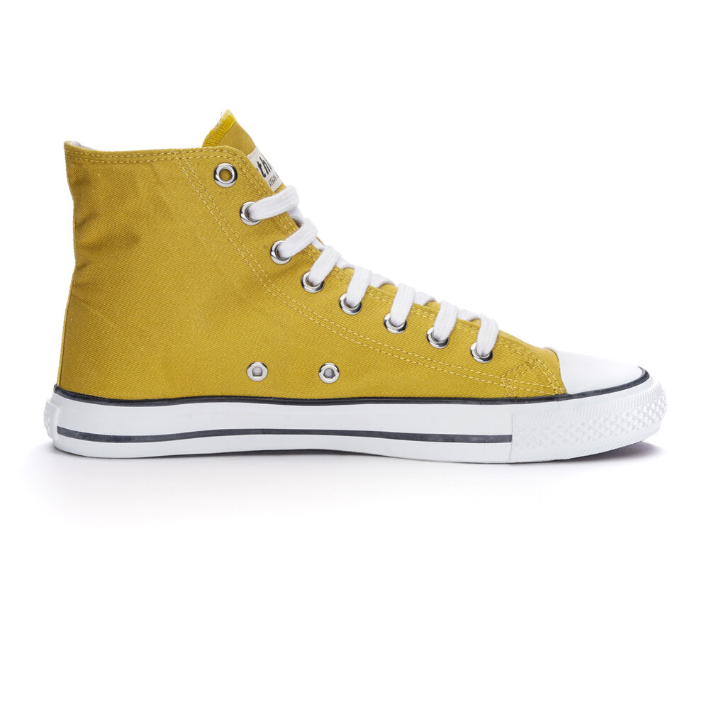 Ethletic Fair Trainer White Cap Hi Cut Mustard Yellow P | Just White