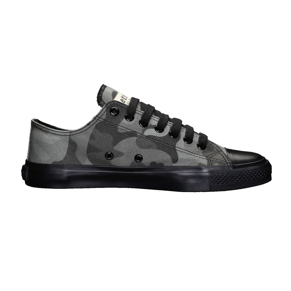 Ethletic Fair Trainer Black Cap Lo Cut Human Rights Olive | Jet Black