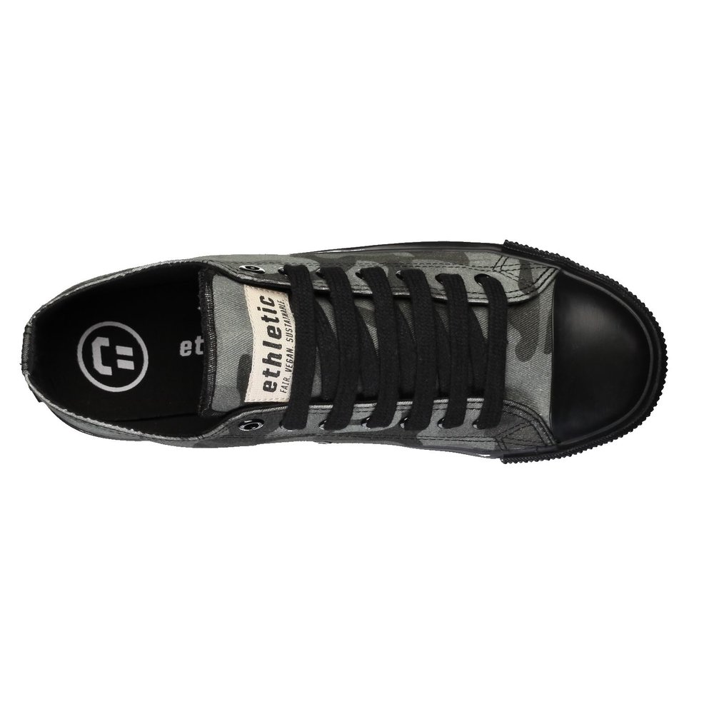 Ethletic Fair Trainer Black Cap Lo Cut Human Rights Olive | Jet Black