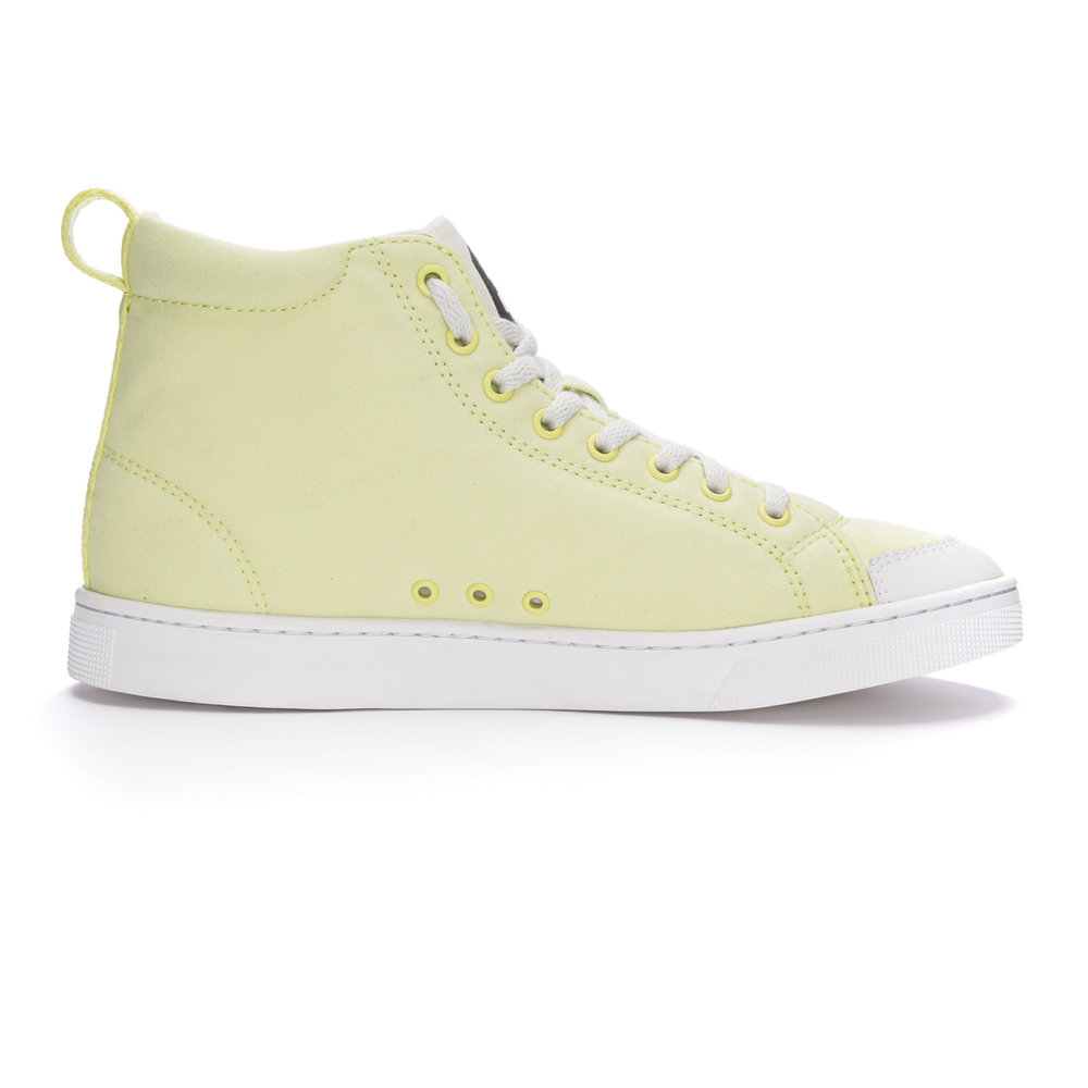 Ethletic Fair Trainer Active Hi Cut Lime Yellow | Just White