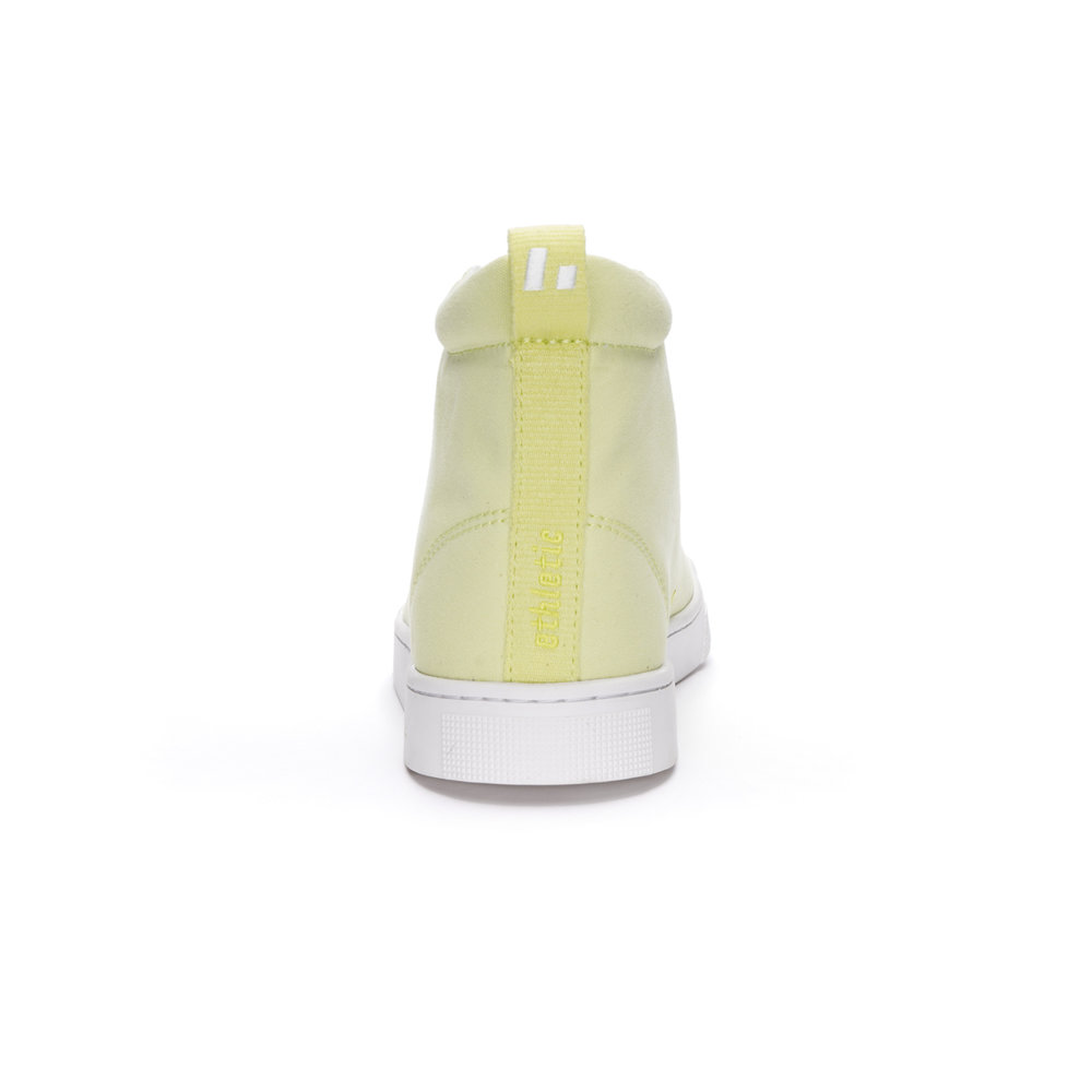 Ethletic Fair Trainer Active Hi Cut Lime Yellow | Just White