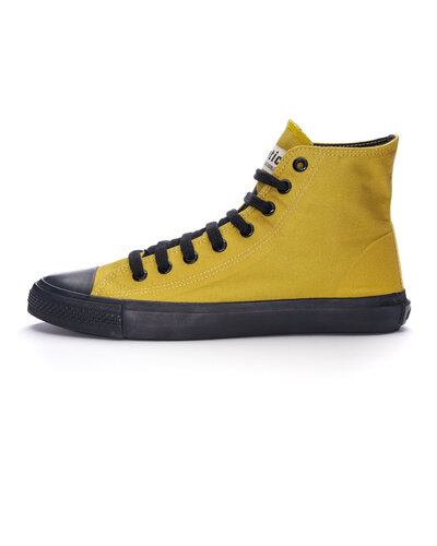 Ethletic Fair Trainer Black Cap Hi Cut Mustard Yellow P | Jet Black
