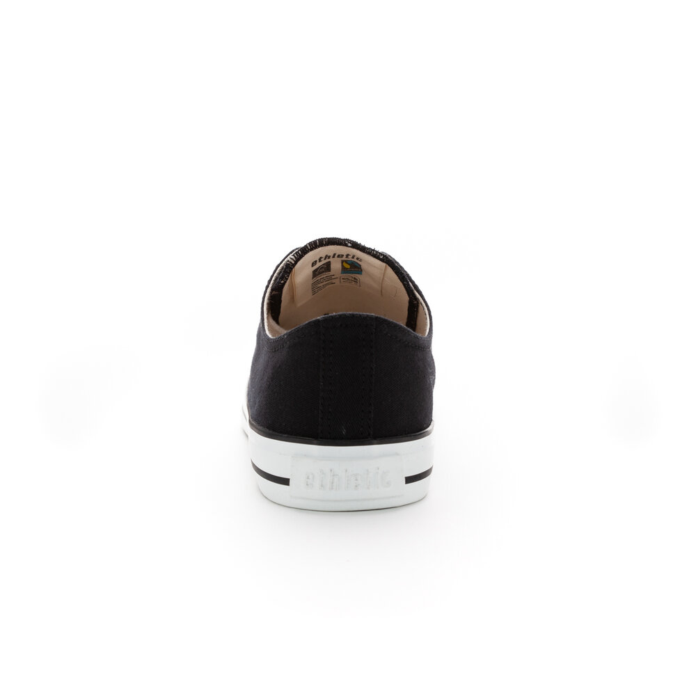Ethletic Fair Trainer White Cap Lo Cut Jet Black | Just White