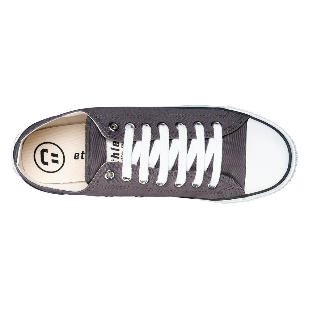 Ethletic Fair Trainer White Cap Lo Cut Pewter Grey | Just White