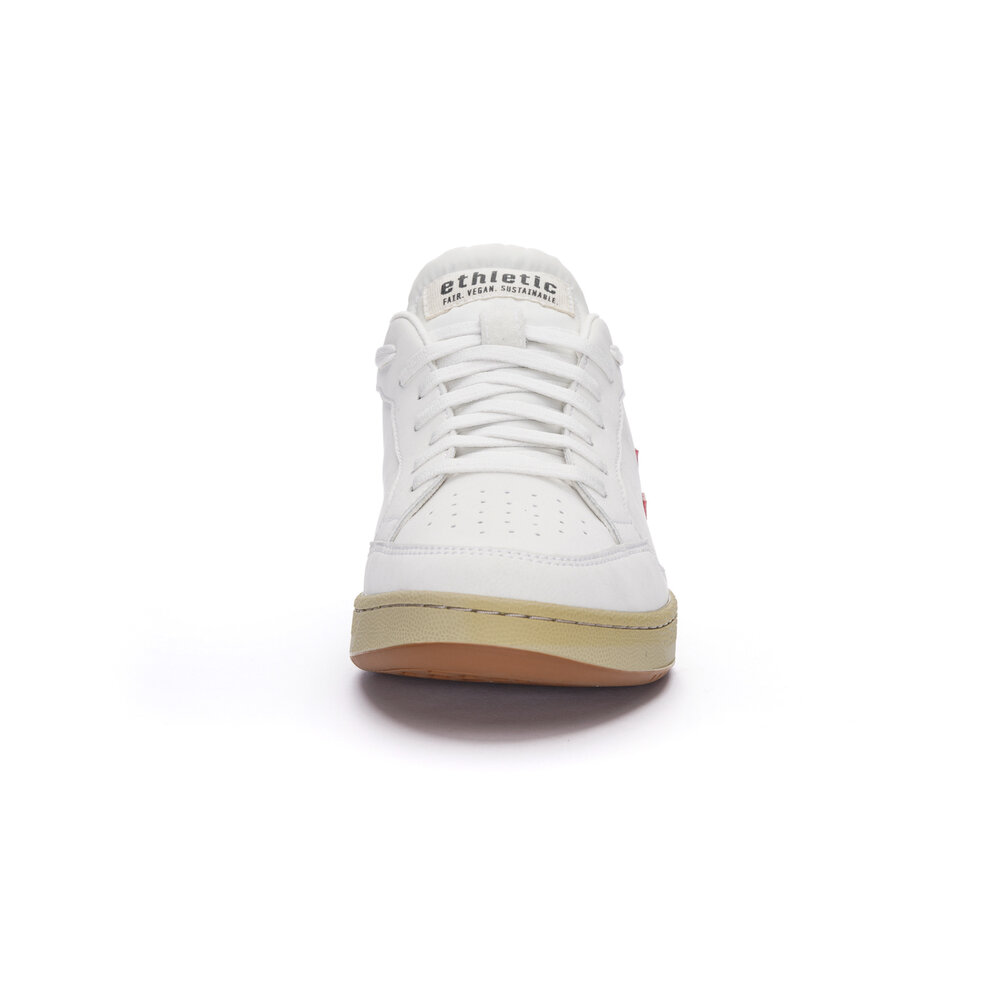 Ethletic Jesse Lo Cut Classic Chalk White | Accent Rio Red